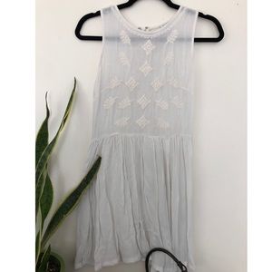 Boho embroidered white dress